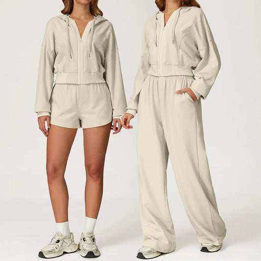 طقم نسائي رياضي كاجوال قطعتين