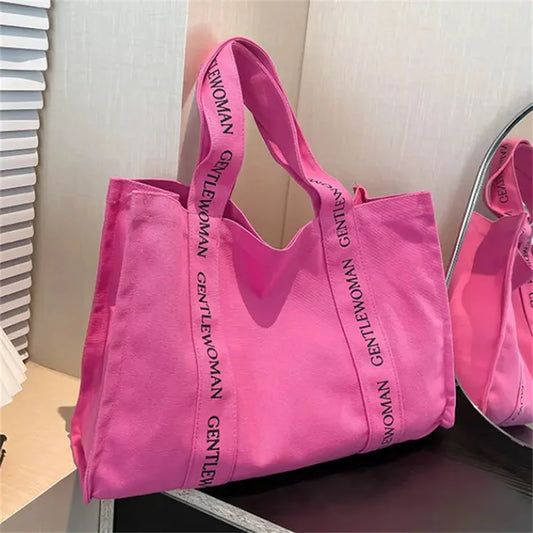 100pcs Custom Logo Fashion Tote Canvas Bags Active Lifestyle Sporty Cotton Handbag for Gym