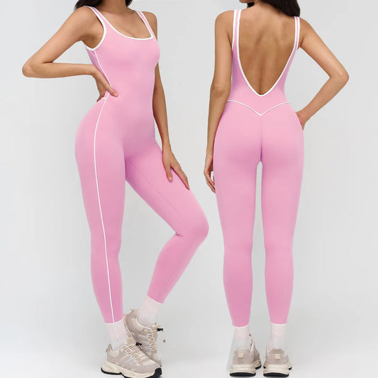 بدلة رياضية نسائية – قطعة واحدة مع ظهر متقاطع