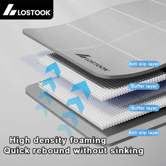 سجادة يوغا قابلة للطي TPE – خفيفة، مضادة للانزلاق، مثالية لليوغا والبيلاتس وتمارين المنزل