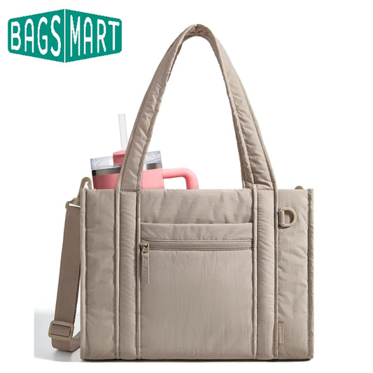 תיק BAGSMART לנשים, גדול ופרקטי לנסיעות, אוניברסיטה או עבודה, קל משקל ועם רוכסן לשמירה על חפציך.