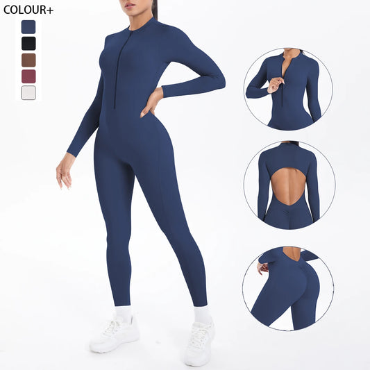 طقم رياضي نسائي قطعة واحدة (One Piece) مثالي لليوجا، الجيم، والتمارين المختلفة