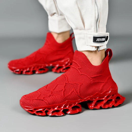 حذاء نسائي كاجوال تنفّس، خفيف للمشي والجيم، سبّاكيرس أبيض عصري 2024\