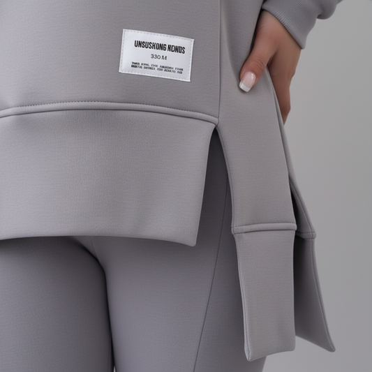 طقم سبورت مودرن (بلوزة طويلة)