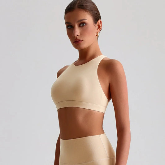 حمالة صدر رياضية نسائية Butter Cross Back، دعم كامل، مقاومة للصدمات، مع حشوة صدر، مثالية للرياضة واليوغا