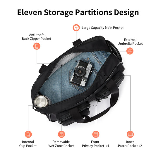 Aji Women'S Travel Bag Capacity Lightweight Weekender Overnight Bag Carry On Luggage Men Handheld Organizer Sports Gym Bag