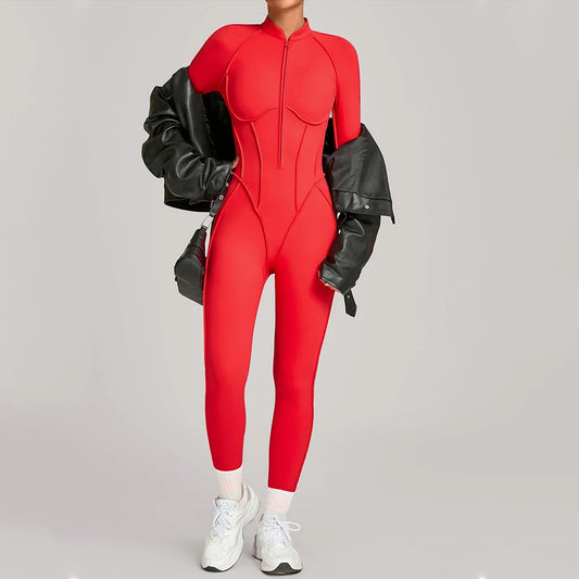 Yoga Suit Yoga Bodysuit Gym Set Women Sportswear Fitness Long Sleeve Sports Jumpsuit Female Workout Clothes One-piece Tracksuits