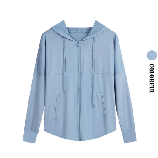 UPF 50 جاكيت رياضي خفيف بحماية شمس