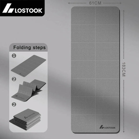 سجادة يوغا قابلة للطي TPE – خفيفة، مضادة للانزلاق، مثالية لليوغا والبيلاتس وتمارين المنزل