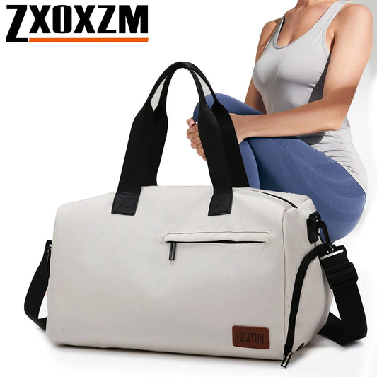 حقيبة رياضية 1 قطعة مقاومة للماءمع جيب رطب وقسم للأحذية، سهلة الحمل، مثالية للجيم والسفر والإقامة القصيرة