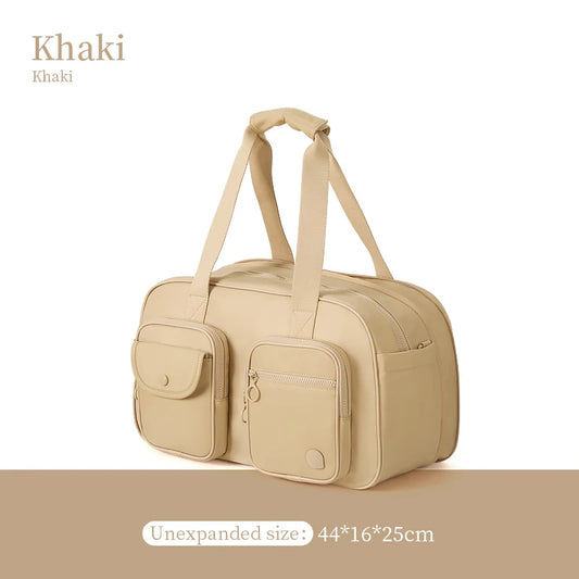 أكيد، هذا جملة قصيرة باللهجة السعودية  شنطة سفر نسائية Aji بسعة كبيرة وخفيفة، مثالية للويكند، الجيم، والسفر القصير